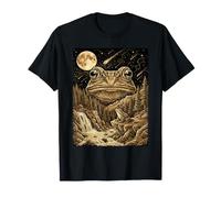 Rospo Che Ulula alla Luna Meme 90s Animal Frog Maglietta