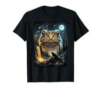 Rospo Che Ulula alla Luna Meme 90s Animal Frog Maglietta
