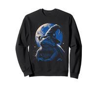 Rospo Halloween Mago Cappello Celeste Luna Spooky Witchy Felpa