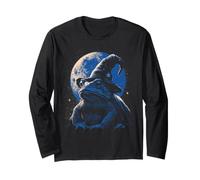 Rospo Halloween Mago Cappello Celeste Luna Spooky Witchy Maglia a Manica