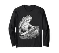 Rospo Pianista Rana Che Suona Il Pianoforte Animale Anfibio Maglia a Manica