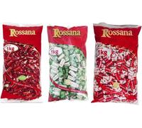 Rossana Mega Mix 3kg - Caramelle Originali, Pistacchio e Cocco (3 buste da 1kg)