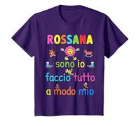Rossana Sono io Faccio Tutto a Modo Mio Maglietta, Bambini, Viola, 8 Anni