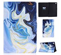 Rossant Custodia Galaxy Tab A7 Cover in Pelle per Samsung Tab A7 Funzione di Dormire/Veglia Auto Tablet Smart Cover per Samsung Galaxy Tab A7 2020 10.4 pollici SM-T500 / T505 Marmo Blu