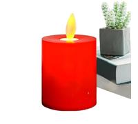 rosse senza fiamma con mobile, candela rossa a batteria, finte per Natale, centrotavola per matrimoni, LED, decorazione per la casa