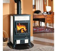 Stufa a Legna ROSSELLA R1 7112157 Bianco infinity 8,8 kW rivestimento in Maiolica Adatto per Stanze Fino 252 m3 profonditÃ 586 mm