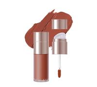 Rossetto 2 in 1 e blush, rossetto marrone arancione opaco, rossetto per labbra, impermeabile, a lunga durata, consistenza liquida, colori vivaci, a doppio pennello per donne, San Valentino 02