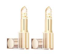 Rossetto che cambia colore resistente ai trasferimenti, lucidalabbra idratante, altamente nutriente, lucido, trasparente, aumenta la pienezza delle labbra, morbido e di lunga durata (2 pezzi)