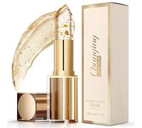 Rossetto che Cambia Colore Temperatura Magico, Rossetto Impermeabile a Lunga Durata, Balsamo Labbra Colorato, Crystal Gold Foil Lipstick, Gloss Labbra Trasparente per Ragazze Donne