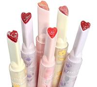 Rossetto gelatina, 6pcs/set tinted gloss a forma di labbra a forma di labbro, rossetto d'amore gelatina idratante specchio, balsamo per labbra tinte idratante a lunga durata