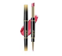 Rossetto & Matita Labbra 2 in 1 Doppia Punta, Waterproof Opaco Lunga Durata No Transfer, Matita Labbra Automatica Retrattile Duo, Stick Solo Nude (2g, 6 Tonalità) (#13)