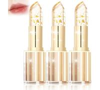 Rossetto Mood, Rossetto che Cambia Colore Oro, Rossetti che Cambiano Colore Lamina D'oro, Nutrimento Profondo delle Labbra, Balsamo Labbra Idratante a Cambiamento Caldo (3 PCS)