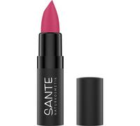 SANTE Naturkosmetik Lipstick 07 Wild Fuchsia, rossetto opaco in fucsia per una finitura naturale, cura delle labbra con squalano e ialuronico, 4,55 g