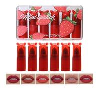Rossetto Per Il Trucco Balsamo Gloss Per Labbra A Forma Di Fragola 6 Pezzi
