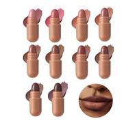 Rossetto Set | 10 Colori, Effetto Gloss e Stain a Forma di Pillola | Set,Ideale per Appuntamenti, Festività, Compleanni, Viaggi, Scuola, Università, Matrimonio e Feste