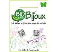 ROSSI ITALIA Srls ORECCHINO CARRE' 6MM CRYSTAL