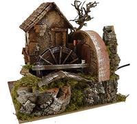 ROSSI ROSA Casolare con Fontana e Mulino Acqua cm.24