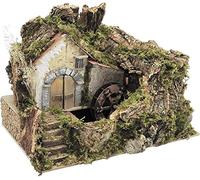 Rossi Rosa - Mulino ad Acqua con Pompa, Multicolore, 33x18x25 cm - Accessorio Scenografico per Presepe Tradizionale, Artigianato Made in Italy