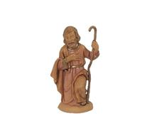 ROSSI ROSA San giuseppe legno - Statuetta per presepe natalizio