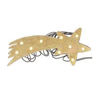 Rossi Rosa Stella Cometa Oro con Luci - Decorazione Luminosa per Presepe - Finitura Glitterata - Made in Italy