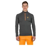 Rossignol Blackside - Maglia intermedia in pile con mezza zip da uomo, colore: grigio onice, S, Grigio Onice, Small
