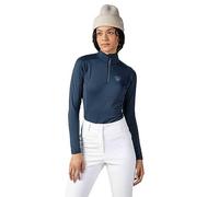 Rossignol Classique - Maglia Intima da Donna, a Maniche Lunghe, con Mezza Zip, Asciugatura Rapida, Traspirante, Elasticizzata, Calda, Blu Navy Scuro,