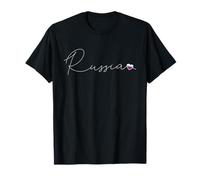 Rossija amore bandiera russa e cuore sulla Russia Maglietta