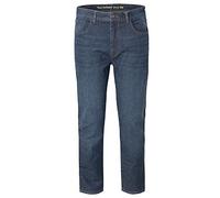 Rossini A00146 Feel Good Jeans da lavoro in denim effetto stone washed unisex chiusura con cerniera e bottone multitasche patch effetto pelle Blu (numeric_46)