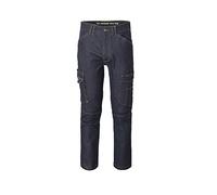 Rossini A00147 Pantalone Jeans Cargo Soul da lavoro multitasche unisex in denim stretch chiusura con cerniera e bottone Blu (numeric_62)