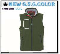 ROSSINI GILET DA UOMO GIUBBETTO SOFTSHELL CERNIERA E TASCHINO AL PETTO