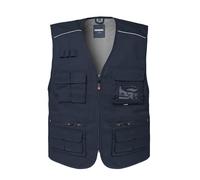 Rossini HH298 Florida Gilet estivo unisex misto poliestere cotone interno foderato chiusura con cerniera multitasche (IT, Testo, 4XL, Regular, Regular, Blu)