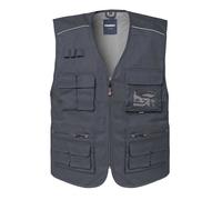 Rossini Lancelot Florida Gilet multitasca da lavoro estivo, grigio scuro