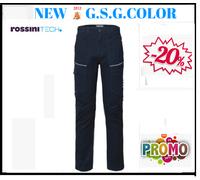 ROSSINI Pantalone da lavoro uomo invernale R-Stretch Blu TG 3XL