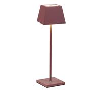 ROSSINI Siesta Lampada a Led da Tavolo Portatile Senza Fili Ricaricabile con USB Touch Dimmerabile IP54 Uso Interno/Esterno H.37cm 2,2watt Luce Calda 2700K 200lm 9 ore di Autonomia (Corallo)