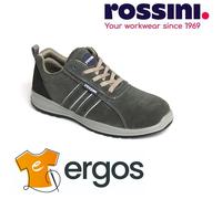 ROSSINI TORONTO Scarpe BASSE Lavoro Pelle Scamosciata con Puntale Grigio SSVL418