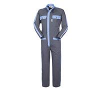 Rossini Tuta da lavoro Bruxelles A41307 – Misto cot/poli, zip, tasche petto – Grigio/Azzurro (XL)