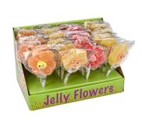 Rossini's Jelly Flowers Lecca Lecca Fiori Gusto Frutta Espositore da 24 LeccaLecca da 20 gr Ideale per Feste Compleanni Party Bambini