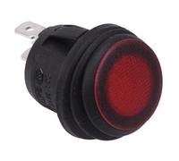 Rosso 12V LED Acceso-Spento 20mm Interruttore a Bilanciere Rotondo Spst 20A