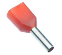 Rosso 1mm Doppio Estremità Cavo Boccola IN Ottone - Confezione Di 100