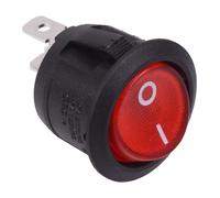 Rosso 230V Illuminato 20mm Rotondo Rocker Interruttore Spst 10A R13-112B-02