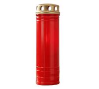 Rosso 24cm Candele Pilastro All'Aperto Con Antivento Tappo 7 Giorno Burn Volta