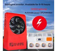 Rosso,24V,Generic Condizionatore D'aria Per Camper 12V/24V DC Rumore Basso Unità Di Condizionamento D'aria Condizionatore D'aria Split Per Auto Per Camion RV Bus Escavatore Agricolo