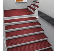 Rosso,25x100cm,4Pcs Antiscivolo per Tappeti Gradini Scala Interne,Tappeto Antiscivolo per Scale Esterne,Copri Gradini per Scala Marmo,Fondo in Gomma Antiscivolo