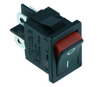 Rosso Acceso-Spento Rettangolare 'Visi Su ’Rocker Interruttore Dpst R13-73A2-02