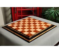 Rosso Amboyna/Bird's Eye Acero / Ebano Signature - 2.5 " Lusso Scacchi Tavola