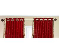 Rosso Anello Superiore Puro Sari Tendine/Drappo/Pannello - Pezzi