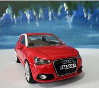 Rosso Audi A1 1:43 Auto Giocattolo - Personalizzato Piastre - Regalo per