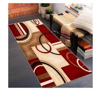 Rosso Beige Tappeto Runner Corridoio Lavabile 2.5 Metri, Tappeto Bagno Antiscivolo Tappeto Runner Camera Da Letto Tappeto Passatoia Tappeti Runner Largo Ingresso Tappeto da Cucina Lungo 60X250CM
