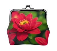 Rosso Bellissimo Fiore Stampato Microfibra PU Portafoglio In Pelle Bacio Blocco Mini Pouch per Rossetto Key Change Organizzazione