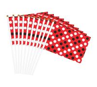 rosso bianco a pois stampa bandiera palmare bandiere portatili celebrazioni feste vacanze decorazione raduni eventi